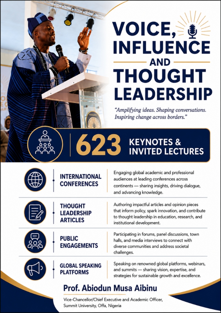 Voice, Influence and Thought Leadership - Prof. Abiodun Musa Aibinu