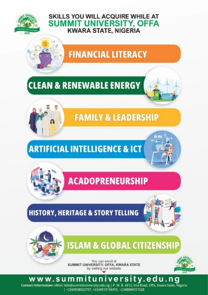 Skills You Will Acquire While at Summit University Offa